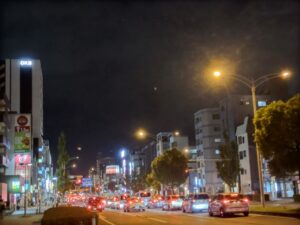 道路の夜景
