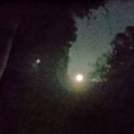 闇の輝く明るい月