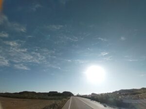 知多半島の農地の中の道