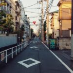 日本の町の道