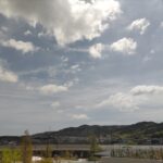 岡崎から望む山